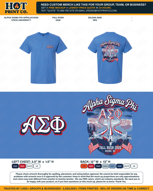 Alpha Sigma Phi Appalachian State University Fall Rush 2026 Full Mockup