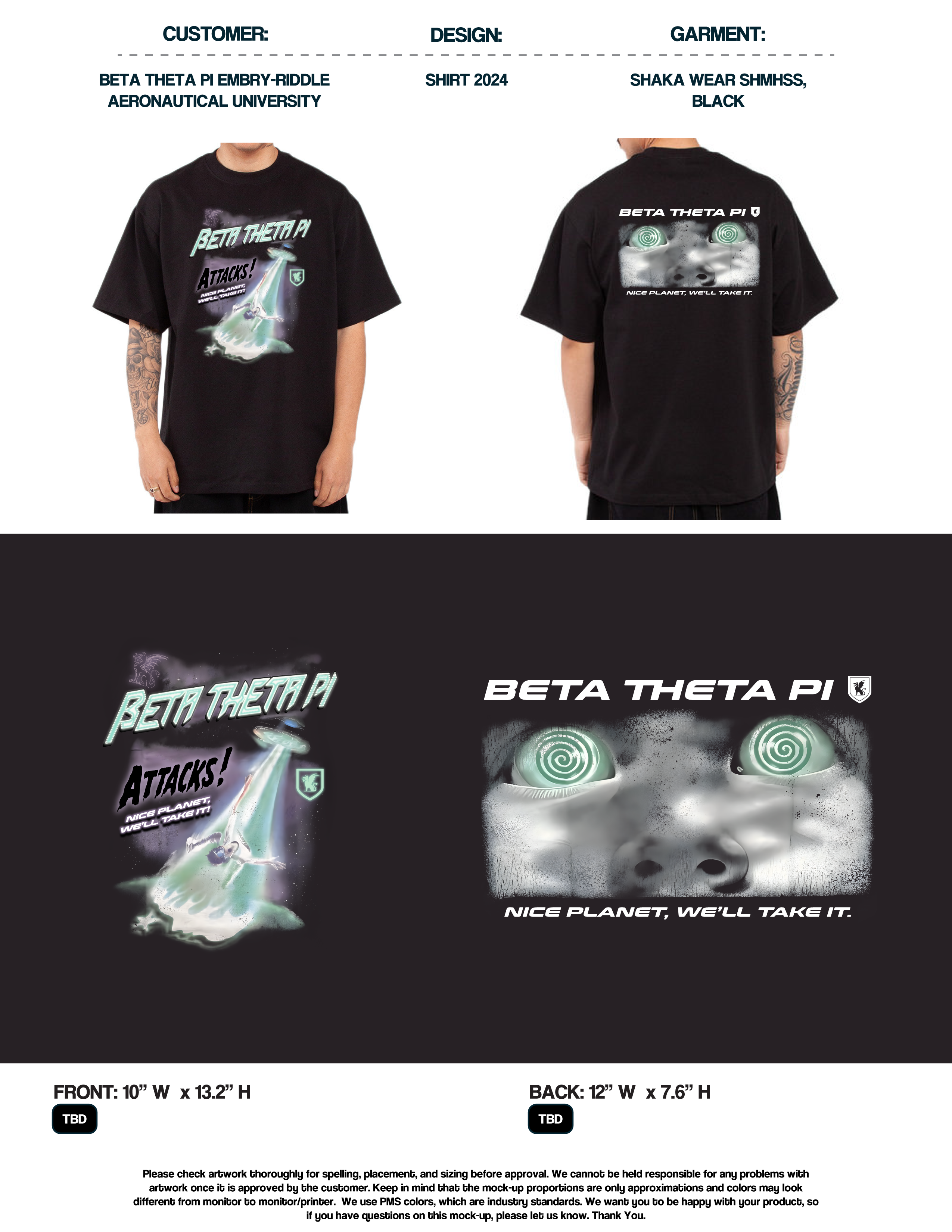 Beta Theta Pi Embry-Riddle Aeronautical University Alien Tees 2024
