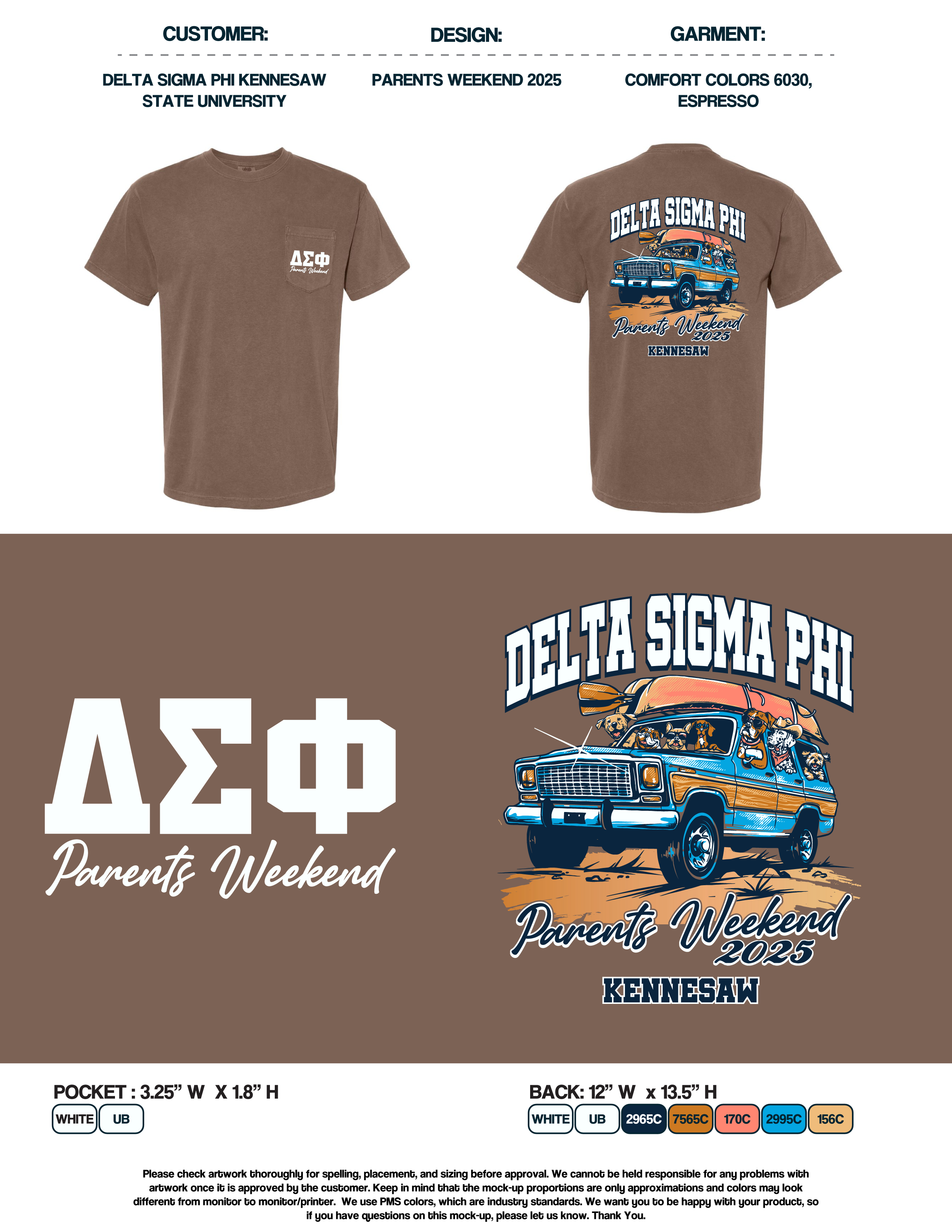 Delta Sigma Phi Kennesaw State University Parents Weekend 2025 Tees