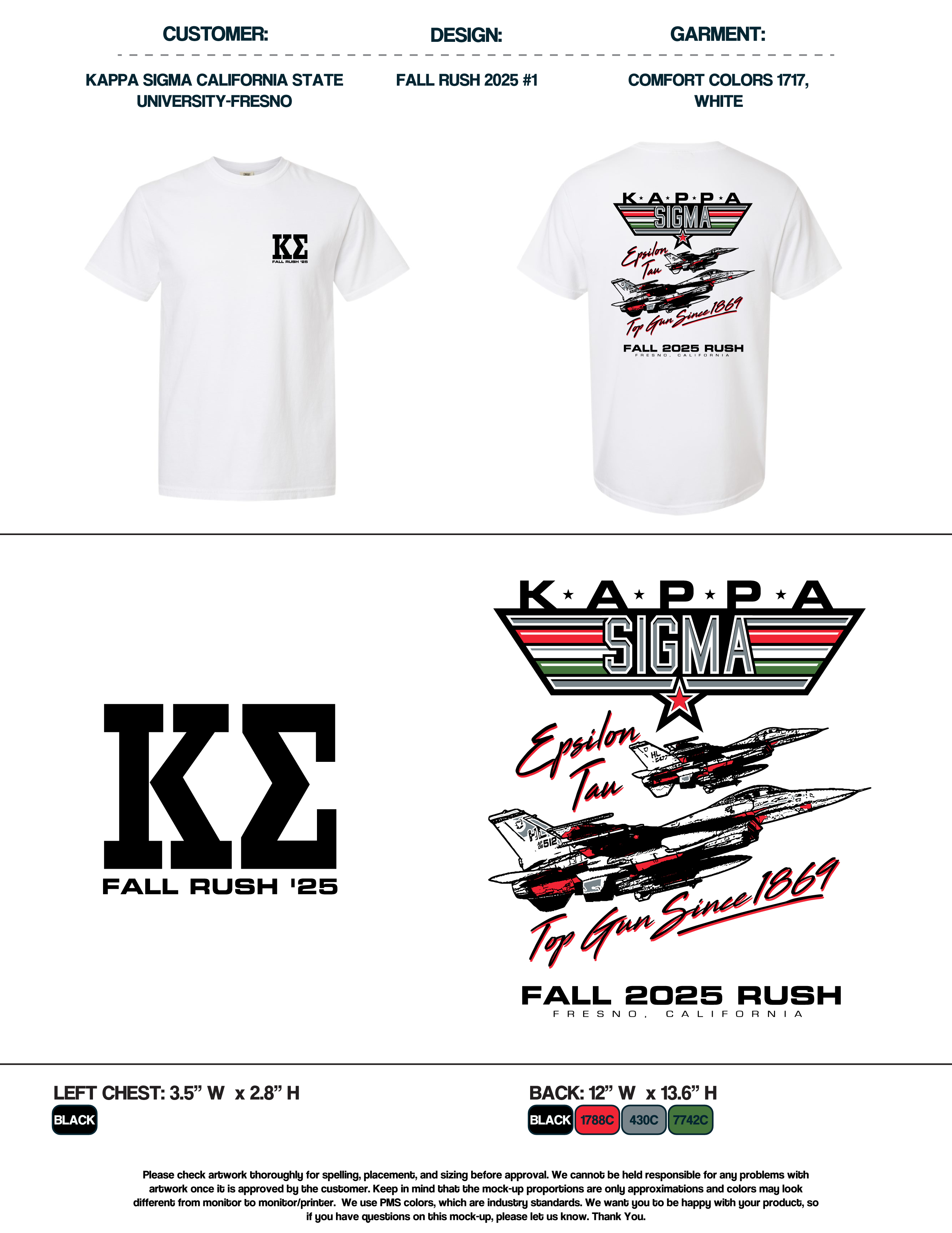 Kappa Sigma California State University-Fresno Fall Rush 2025 Tees