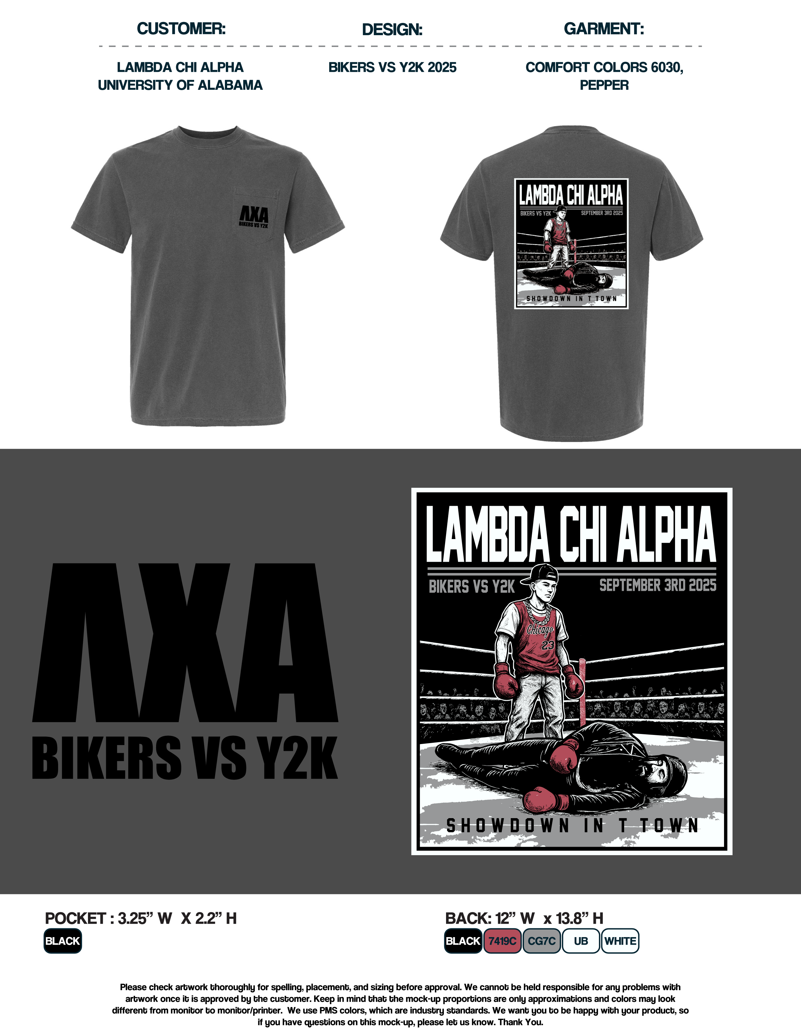 Lambda Chi Alpha University of Alabama Bikers vs Y2K 2025 Tees