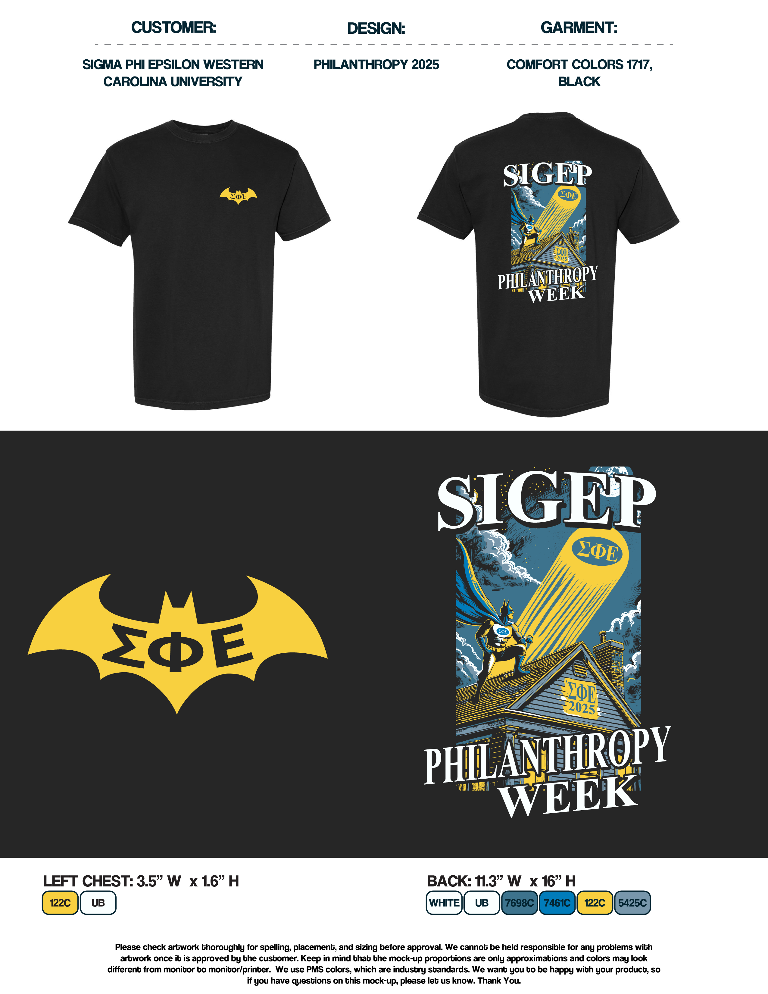 Sigma Phi Epsilon Western Carolina University Philanthropy Week Tees 2025