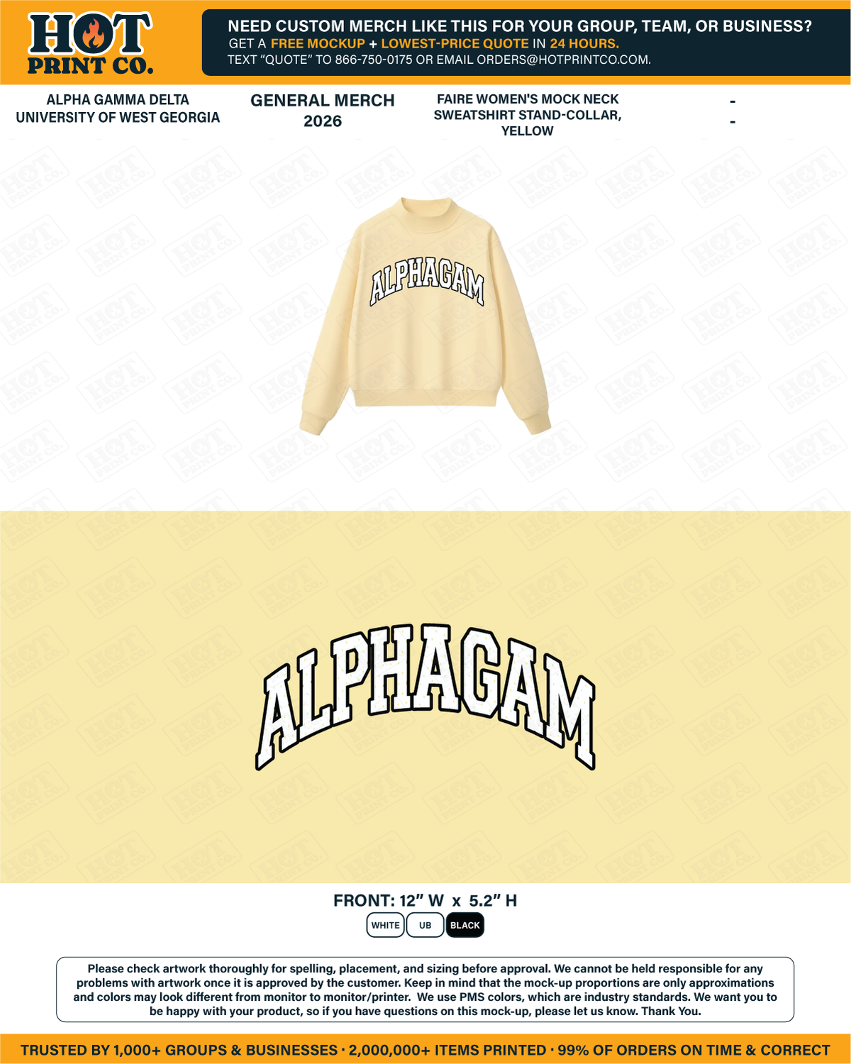 Alpha Gamma Delta University of West Georgia - Yellow