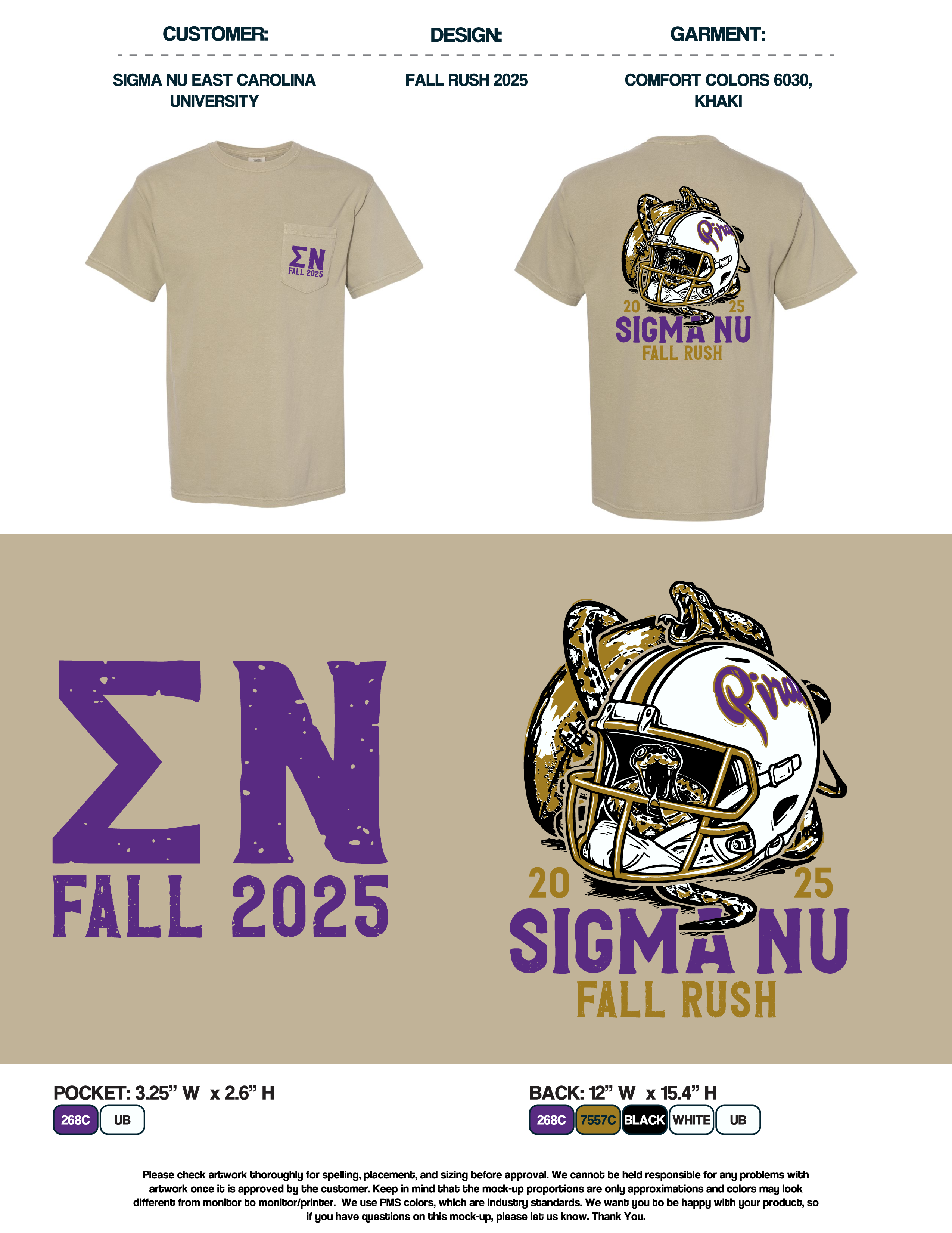 Sigma Nu East Carolina University Fall Rush 2025 Tees