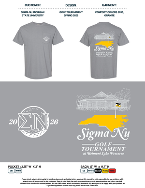 Sigma Nu Michigan State University Golf Tournament Spring 2026