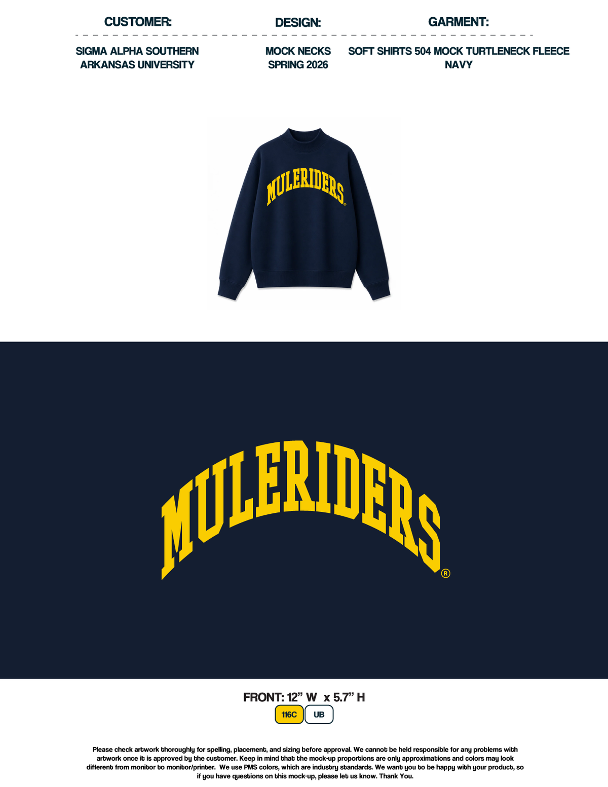 Sigma Alpha Southern Arkansas University Mock Necks Spring 2026