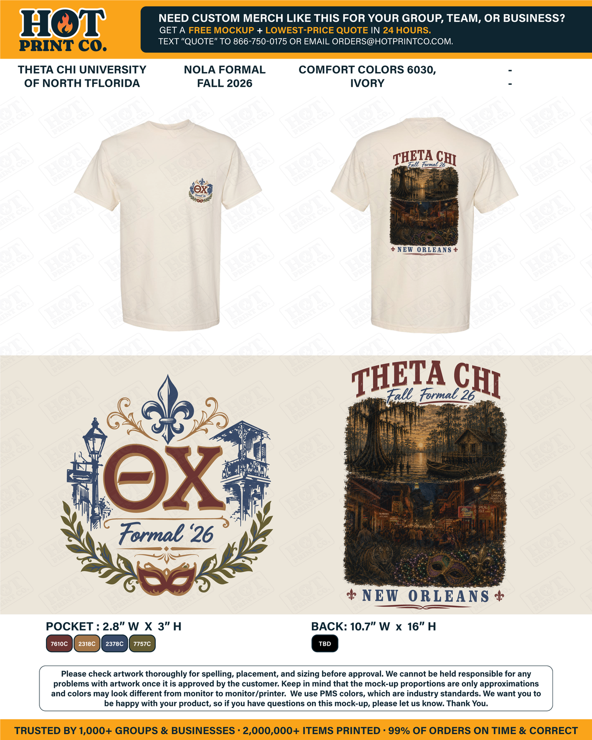 Theta Chi University of North Florida NOLA Formal Fall 2026 Mockup